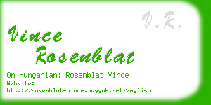 vince rosenblat business card